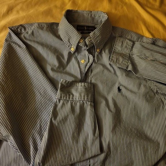 Polo by Ralph Lauren Men's L/S Striped Dress Shirt (16-40/41 - Slim Fit) - Picture 3 of 4